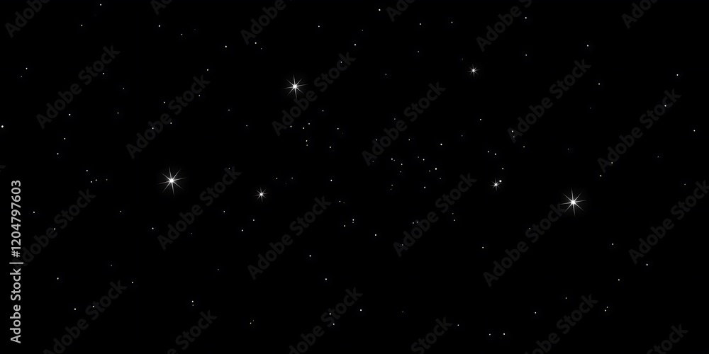 Fototapeta premium Night sky filled with sparkling stars against a black background, galaxy background, celestial, star background, Night sky with stars and galaxy in outer space, universe background