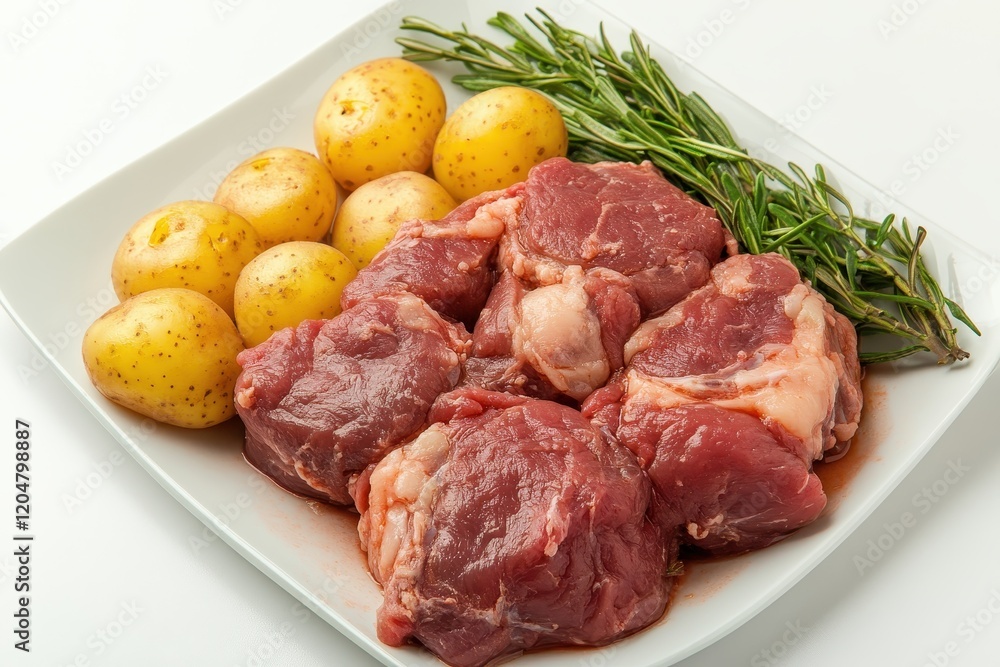 Top view of homemade ossobuco stew with vegetables and new potatoes in tomato sauce featuring knuckle on the bone no people Top view of homemade ossobuco stew with vegetables and new potatoes in tomato sauce featuring knuckle on the bone no people