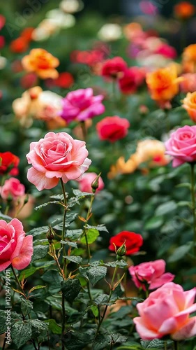 Wallpaper Mural a vibrant rose backdrop. Torontodigital.ca