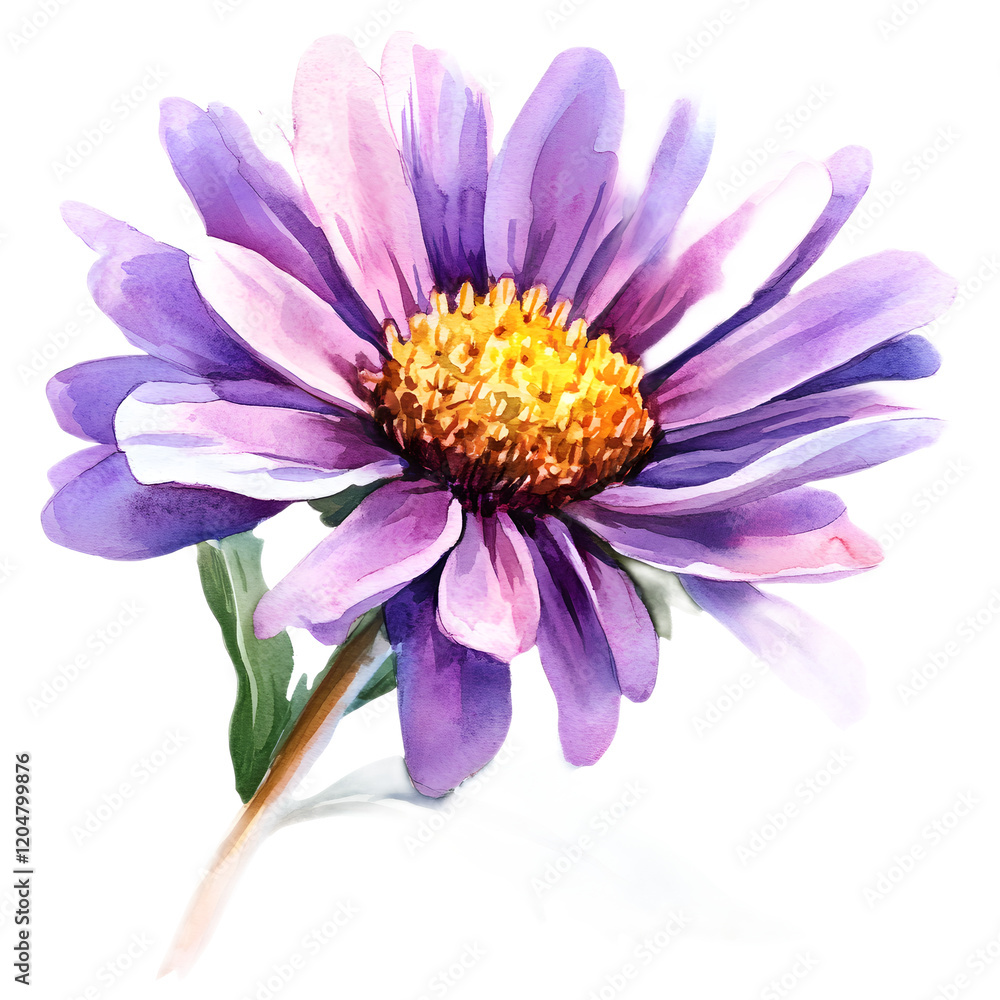 Obraz premium Vibrant Purple Flower with Delicate Petals and Bright Center