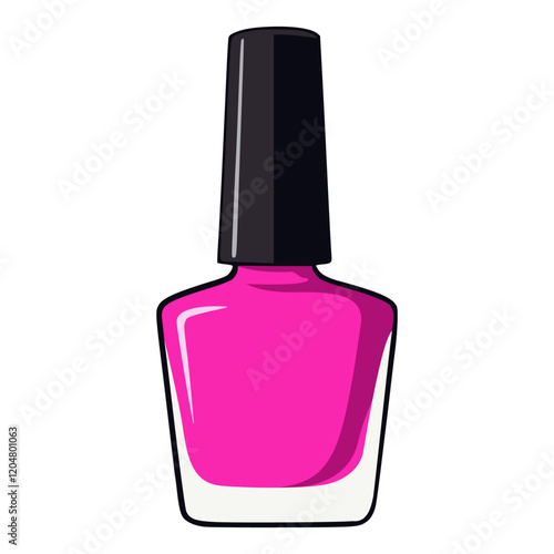nail polish bottle fashion lifestyle beauty flat color vector illustration template design