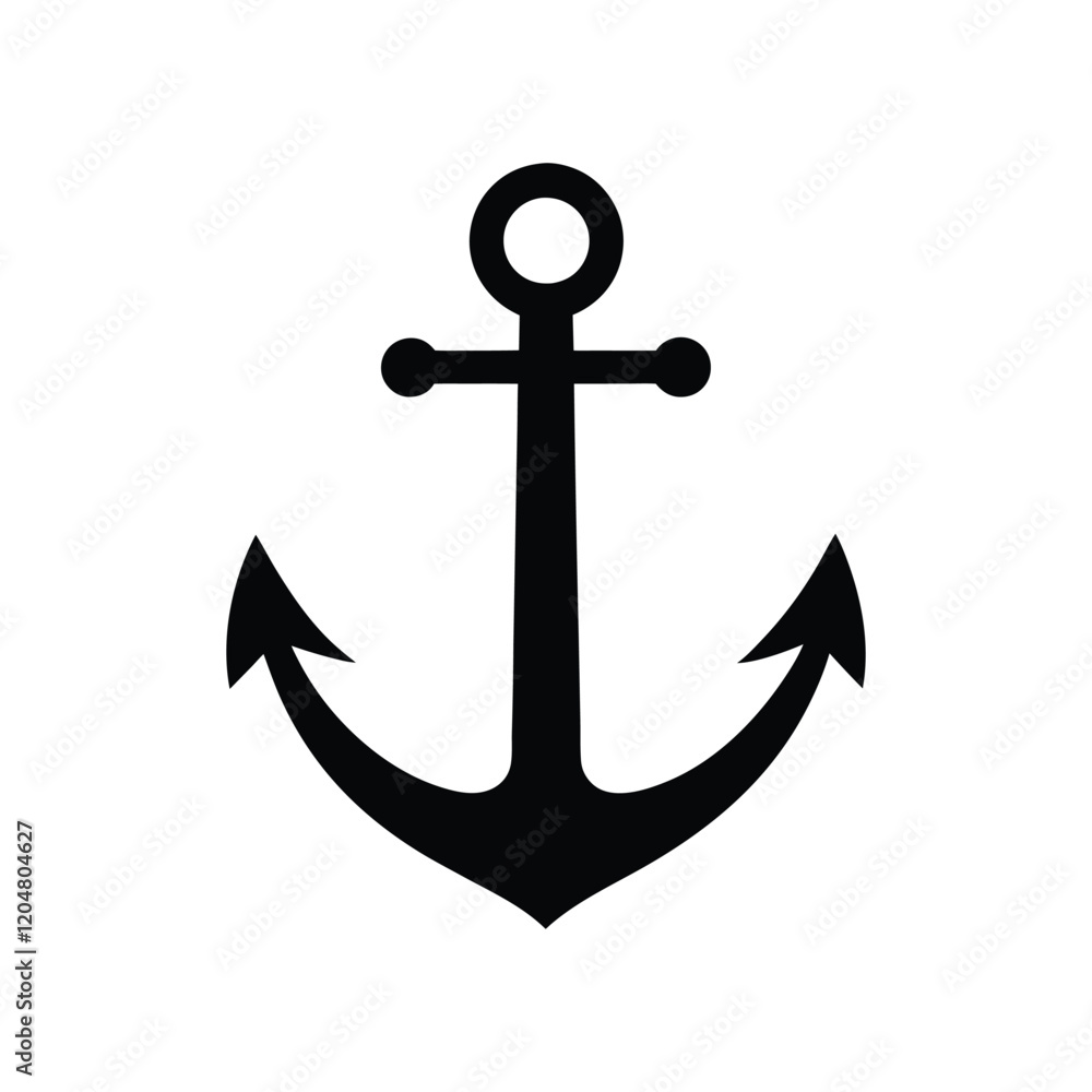 Simple and flat Ship Anchor vector icon, Nautical symbol Simple and flat Ship Anchor vector icon, Nautical symbol