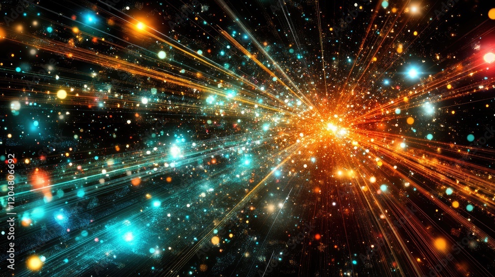 Abstract Cosmic Explosion of Light and Energy Abstract Cosmic Explosion of Light and Energy