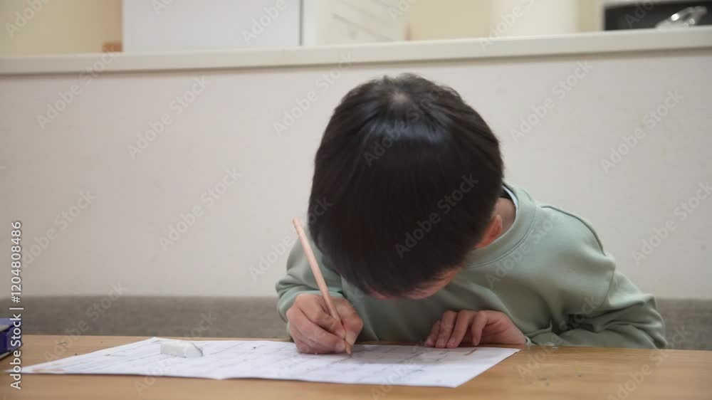 勉強する男の子 勉強する男の子