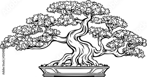 bonsai tree drawing