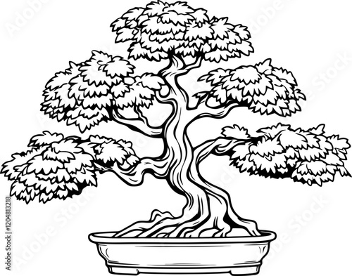 bonsai tree drawing