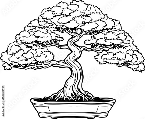 bonsai tree drawing