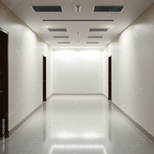 Wallpaper Mural bright and white colored liminal space, 3d render	 Torontodigital.ca