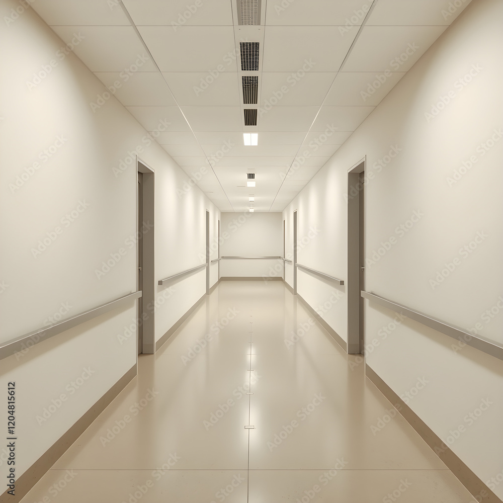 Fototapeta premium bright and white colored liminal space, 3d render 