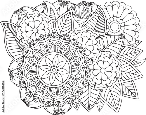 Zentangle Coloring Pages -for Adult