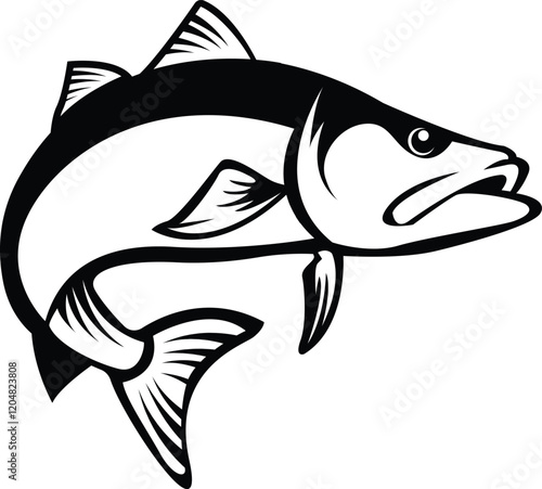 Common snook fish design Illustration vector