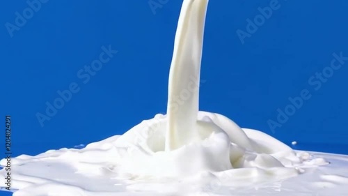 pouring milk into a glass