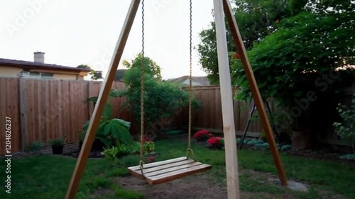 child on swing