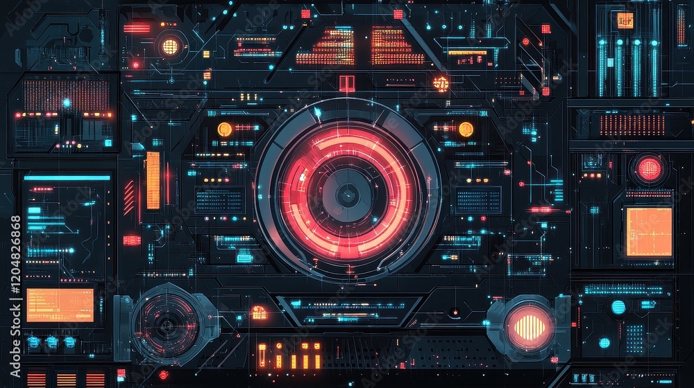 Network flat design top view theme information technology water color vivid Network flat design top view theme information technology water color vivid