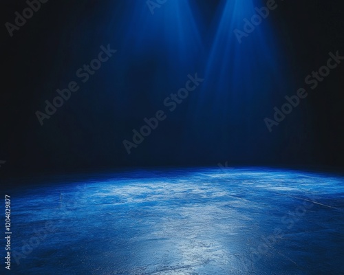 Wallpaper Mural Serene stage with dramatic blue lighting. Torontodigital.ca