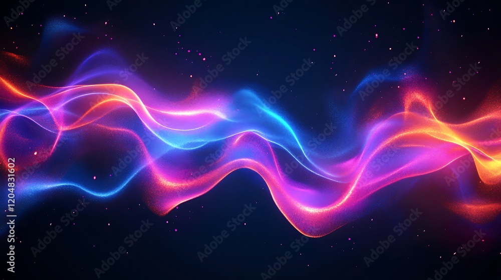 Fototapeta premium Abstract Colorful Waves of Light and Energy Flow