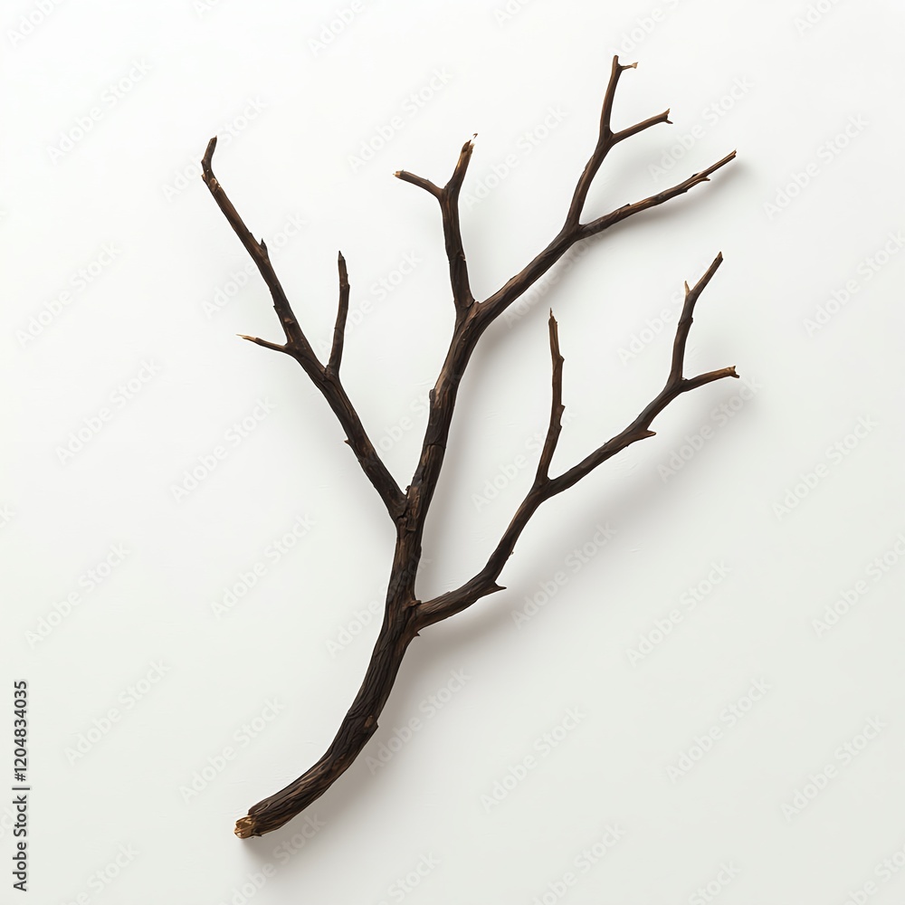 Natural Dry Twigs Isolated on White Background for Creative Use Natural Dry Twigs Isolated on White Background for Creative Use