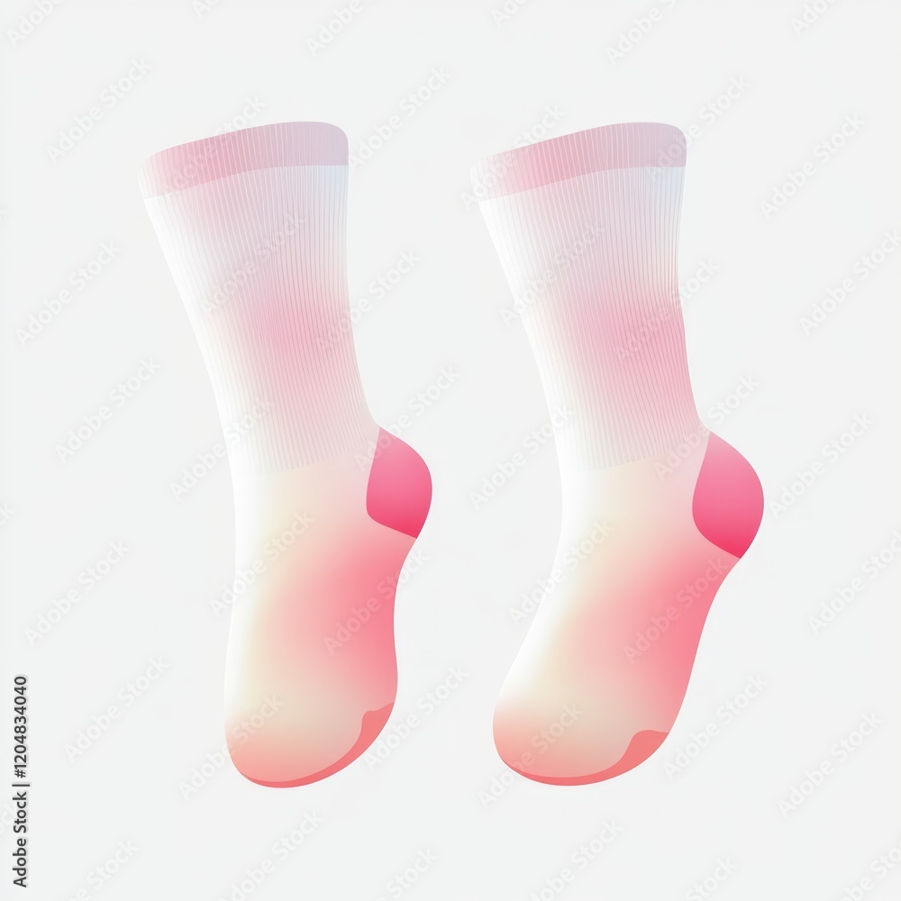 Vector illustration of socks in gray gradient Vector illustration of socks in gray gradient
