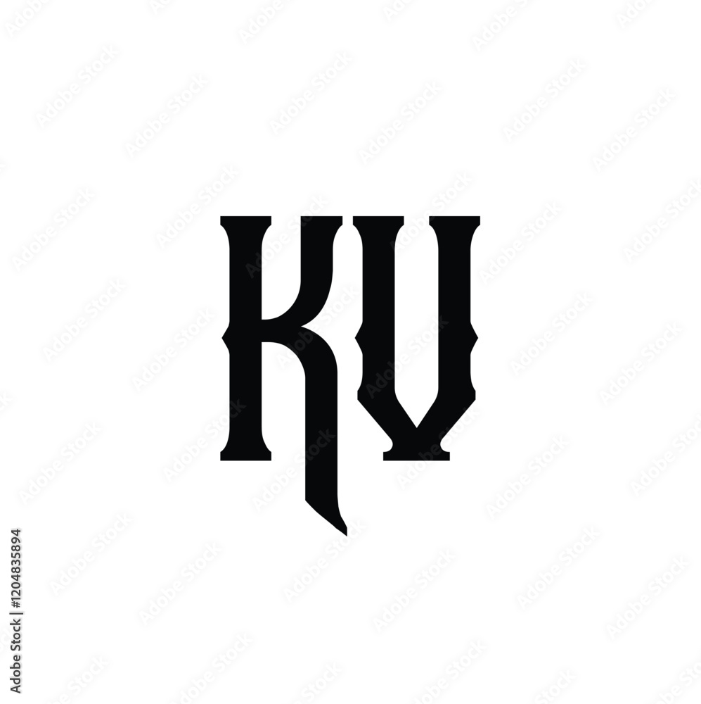 KV monogram logo design letter text name symbol monochrome logotype alphabet character simple logo KV monogram logo design letter text name symbol monochrome logotype alphabet character simple logo
