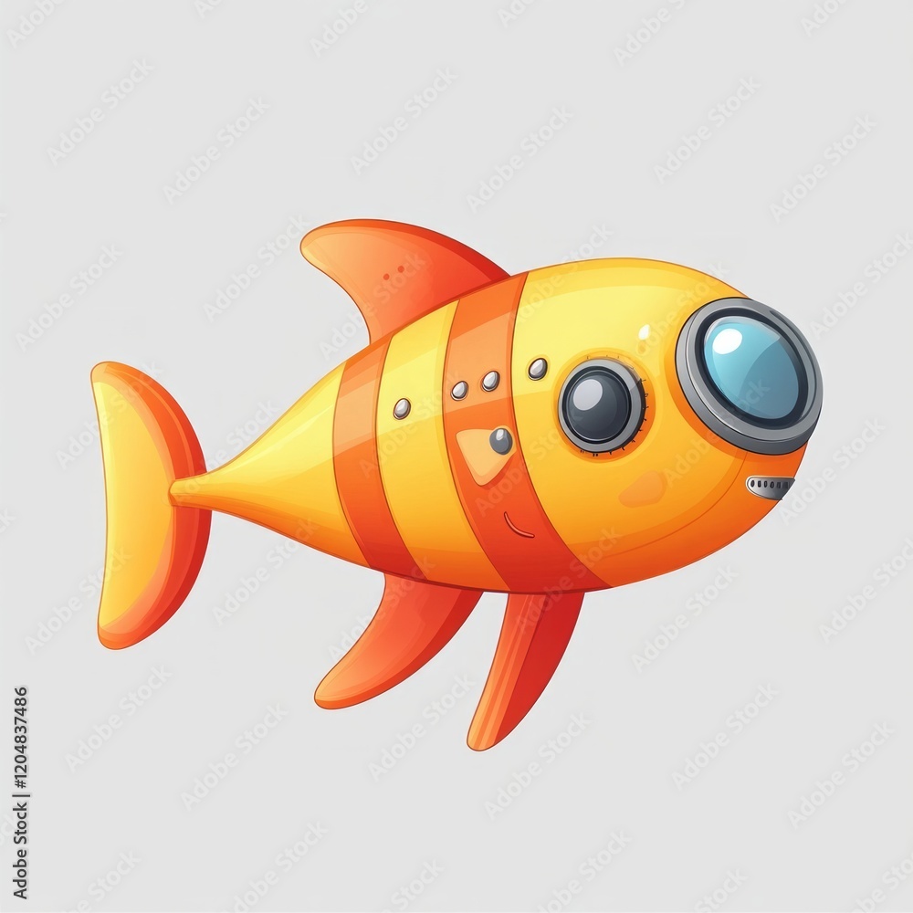 Vector illustration of underwater dive toys in gray