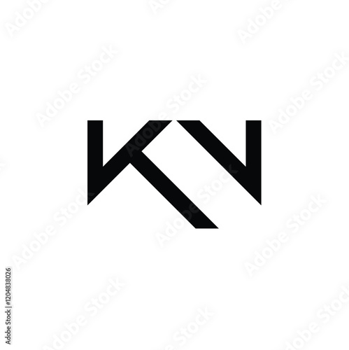 Free Download KV monogram logo design letter text name symbol monochrome logotype alphabet character simple logo - GFXLoad