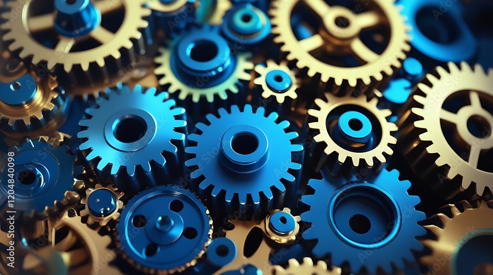 A striking composition of interlocking blue and gold gears, showcasing the importance of teamwork, precision, and innovation in industrial engineering and mechanical systems.
A striking composition of interlocking blue and gold gears, showcasing the importance of teamwork, precision, and innovation in industrial engineering and mechanical systems.
