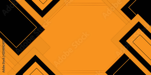 Abstract background with geometric shape | Modern background for banner, presentation, poster, corporate, decoration, flyer, futuristic with dotted straight line with orange colour