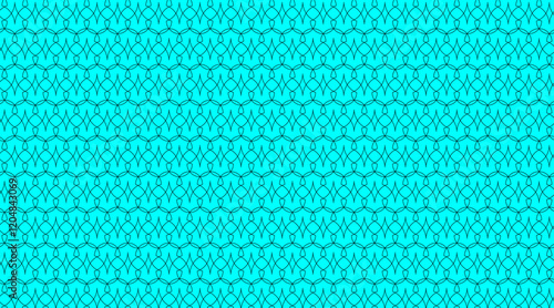 Floral shape pattern background | Seamless pattern background with geometric vector shape | Hexagonal shape pattern design with cyan background colour 