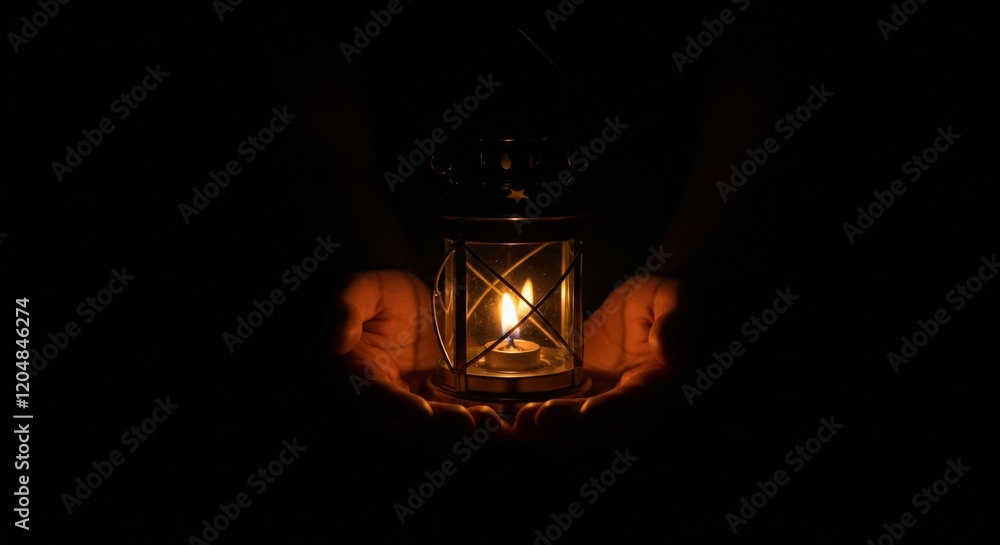 A pair of hands gently holding a glowing lantern against a dark background, symbolizing hope, guidance, and warmth in the darkness. It evokes themes of light, resilience, and inner strength A pair of hands gently holding a glowing lantern against a dark background, symbolizing hope, guidance, and warmth in the darkness. It evokes themes of light, resilience, and inner strength