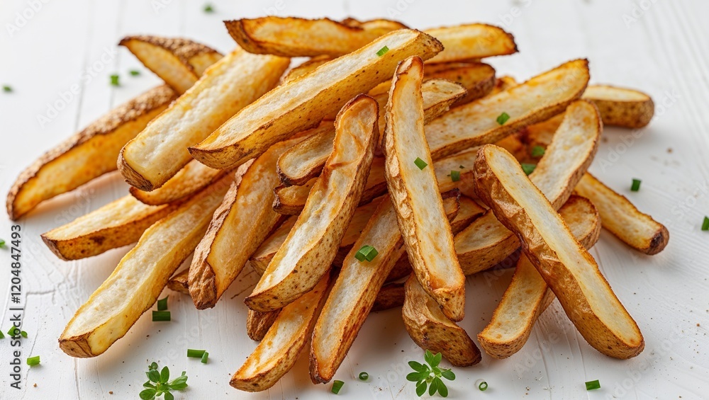 french fries on a wooden board french fries on a wooden board
