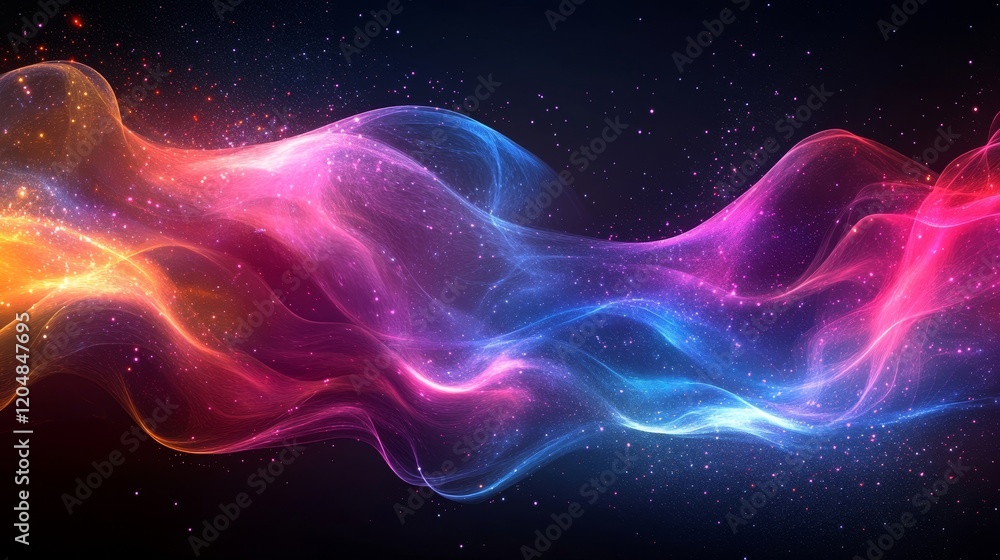 Neon Lighting Digital Background with Glowing Effects, Generative AI Neon Lighting Digital Background with Glowing Effects, Generative AI