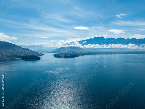 Queenstown CBD from the lake photo