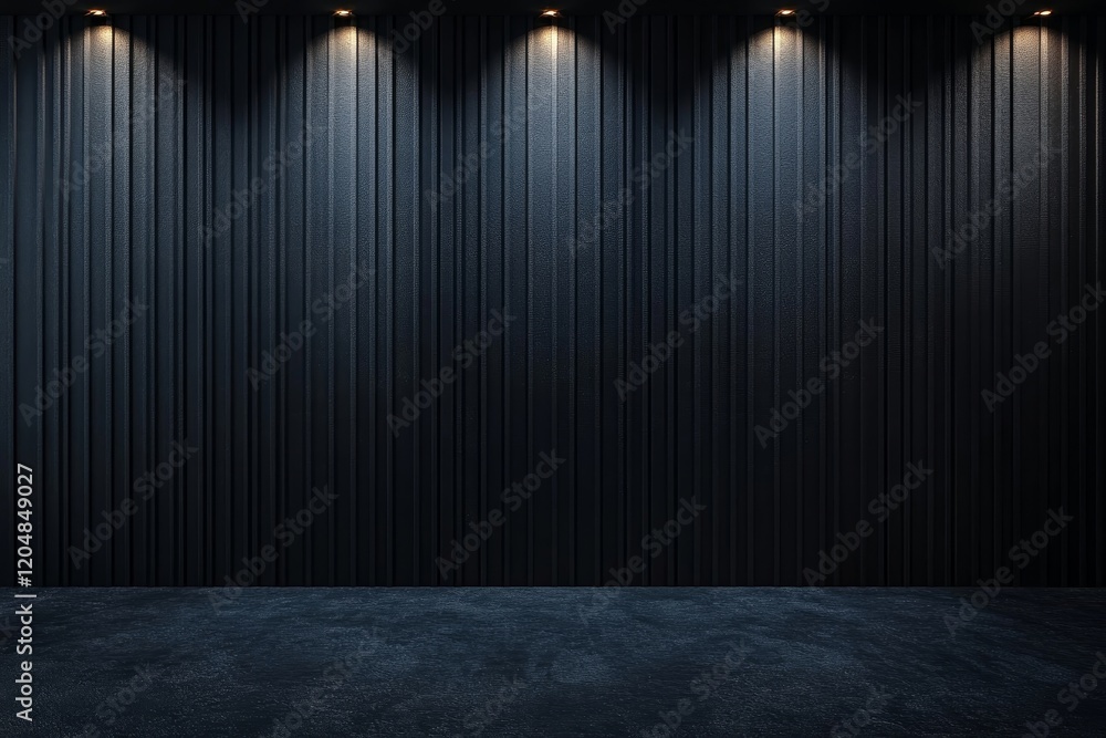 Dark Black Textured Surface with Smooth Lighting, Generative AI Dark Black Textured Surface with Smooth Lighting, Generative AI