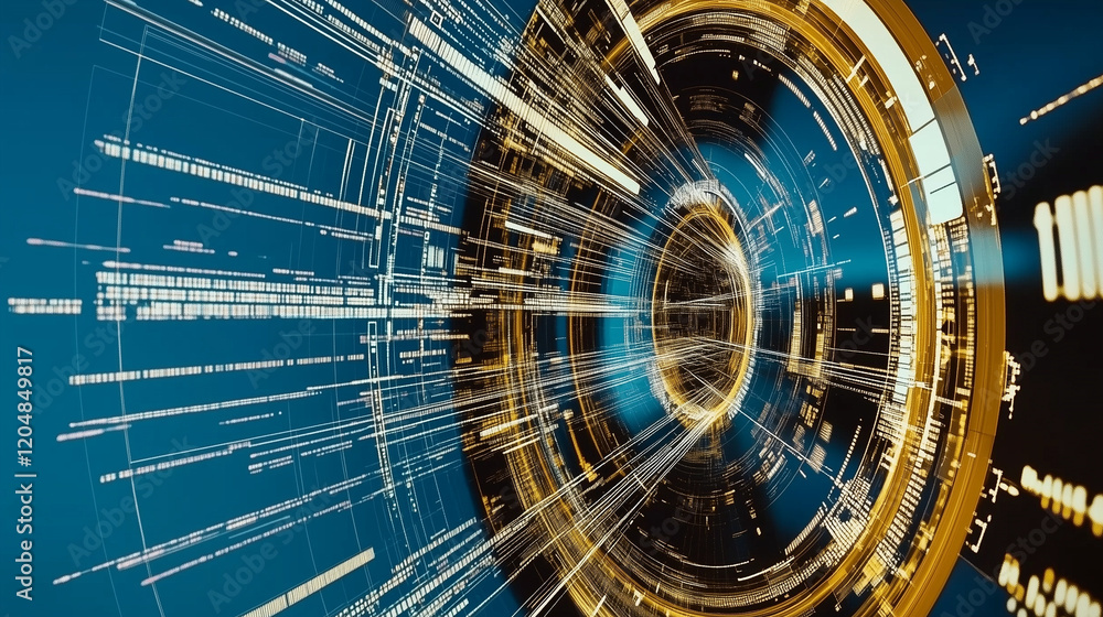 Obraz premium Cloud computing technology concept background, digital illustration generative AI