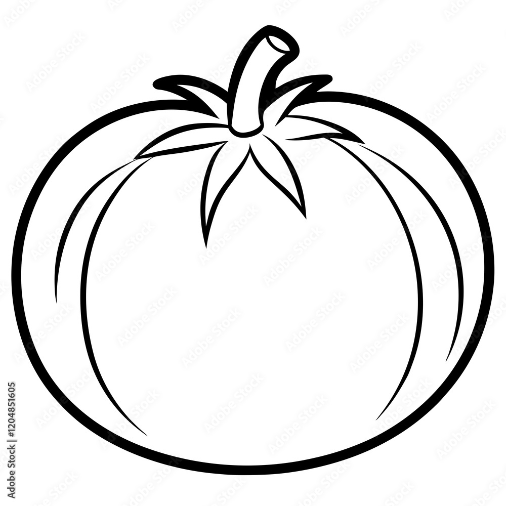 Minimalist Tomato Line Art Design Minimalist Tomato Line Art Design