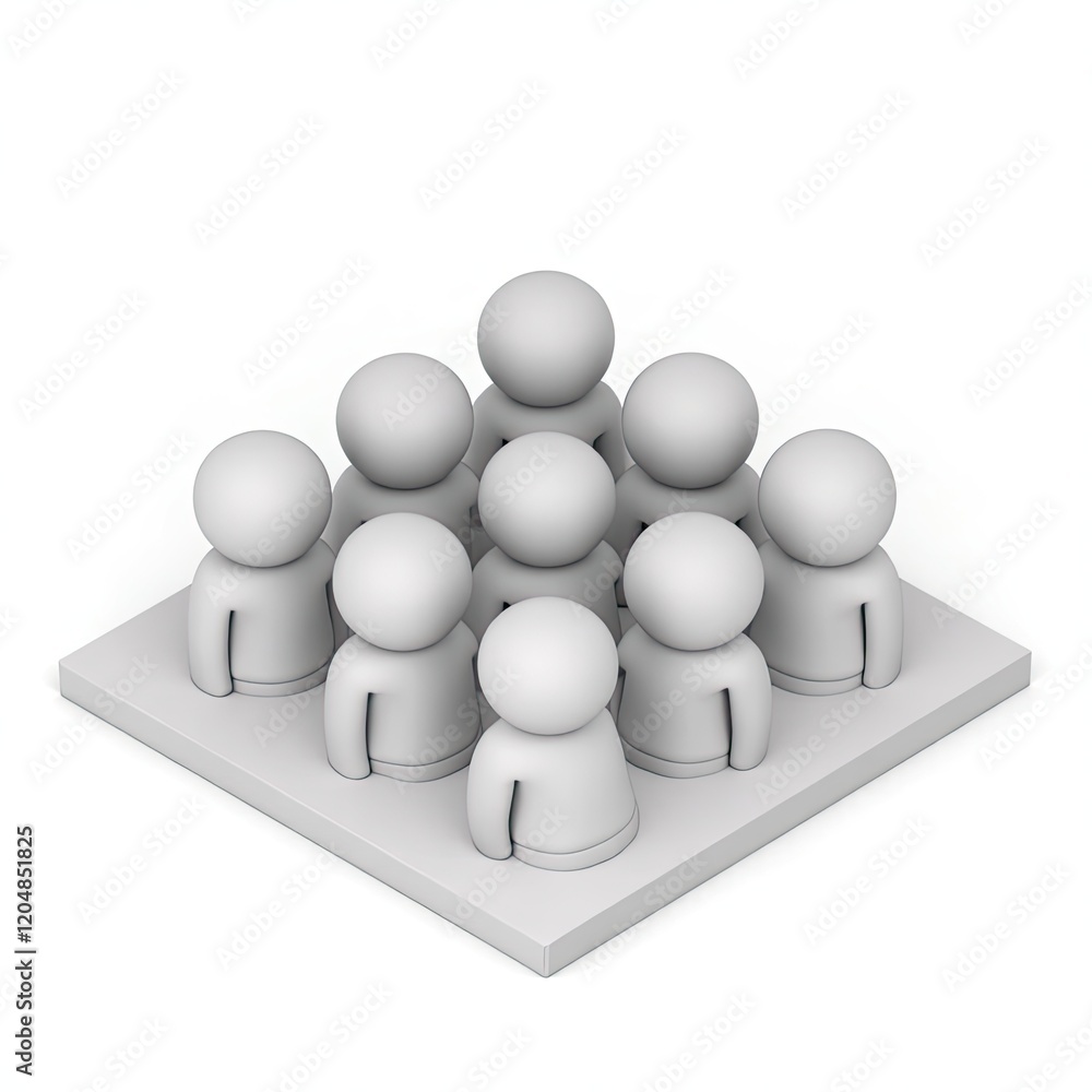 isometric depicting of target audience icon in advertising isometric depicting of target audience icon in advertising