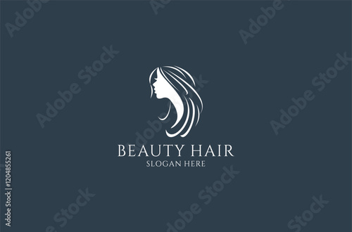 hair beauty logo design premium vector.