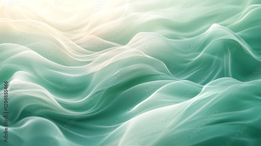 Obraz premium Gentle Nature Digital Background with Smooth Flow, Generative AI