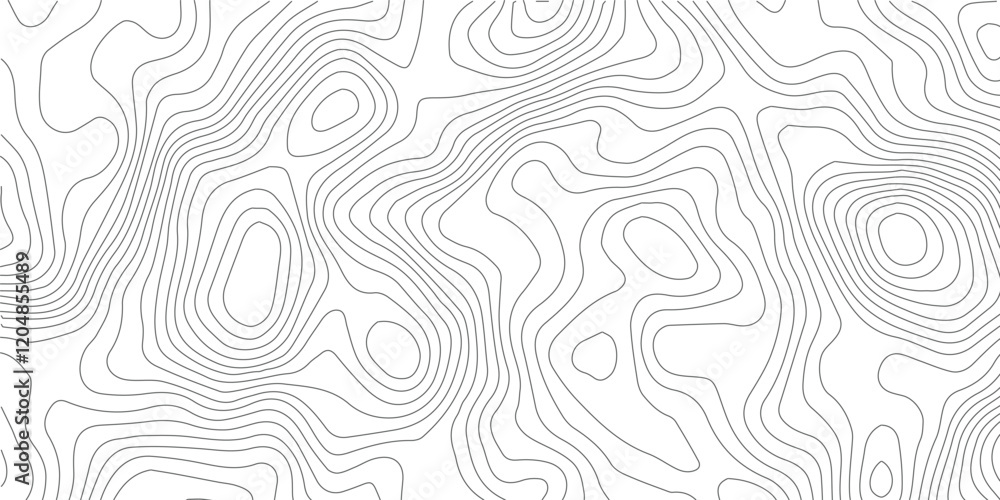 Fototapeta premium Abstract Topographic Pattern Banner Background, geographic line map with elevation assignments. Modern design background with wavy pattern. Paper texture Imitation of a geographical map shades.