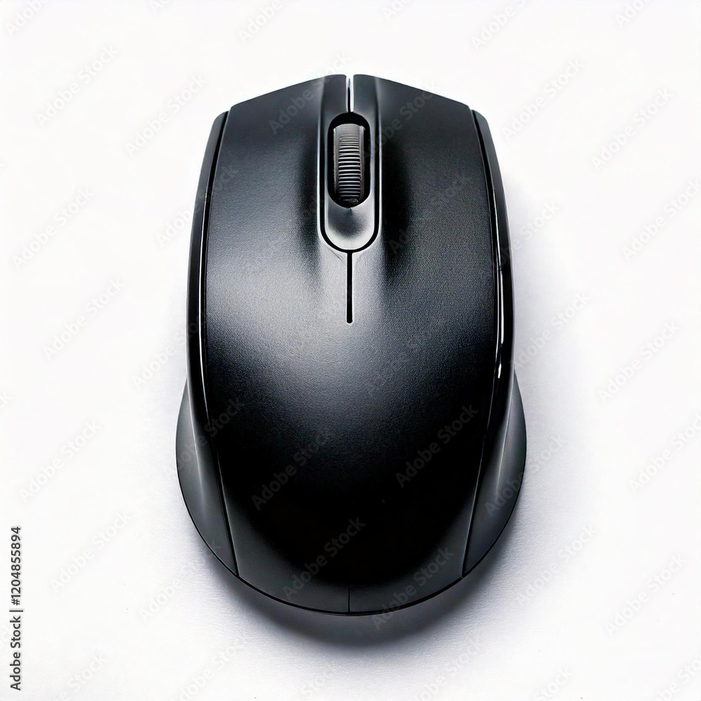black computer mouse isolated on white background black computer mouse isolated on white background