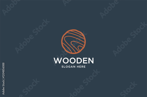 premium vector wood pattern logo design.