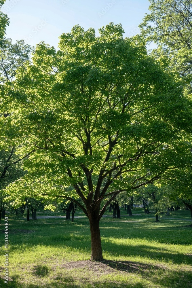 Beautiful green tree with sunlight background Beautiful green tree with sunlight background