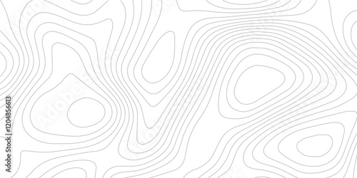 Abstract black and white topographic contours lines of mountains. Topography map art curve drawing. vector illustration. wave Line topography map contour background .background