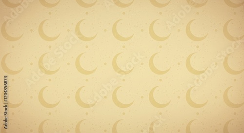 Obraz na płótnie A subtle repeating pattern of crescent moons and dots, creating an understated Islamic backdrop w salonie