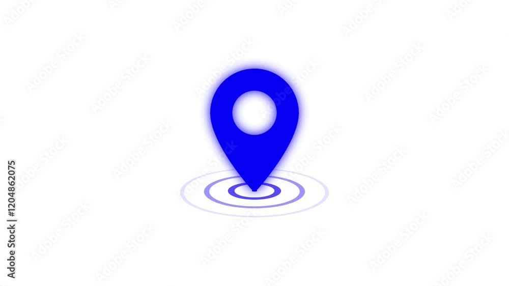Location icon animation concept on background .looping animation Location icon animation concept on background .looping animation