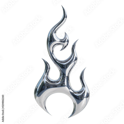 3d chrome metal collection y2k elements
