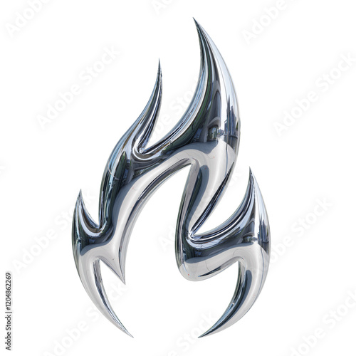 3d chrome metal collection y2k elements