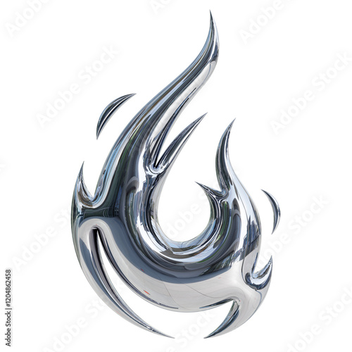 3d chrome metal collection y2k elements