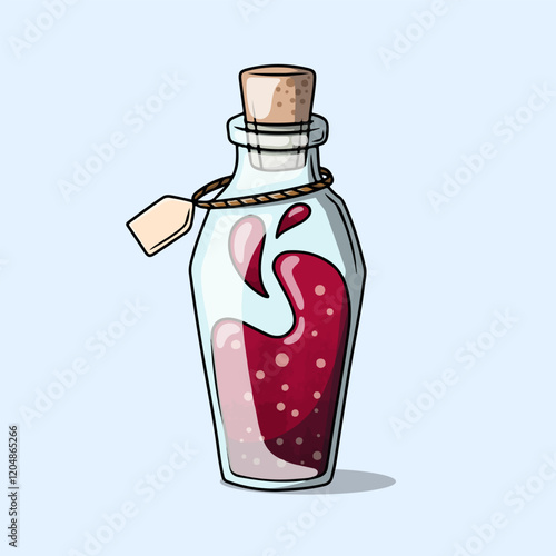 Glass Bottle Contains Magic Potion