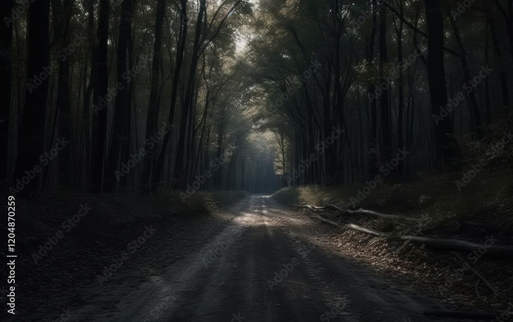 Obraz premium Forest Path with Light